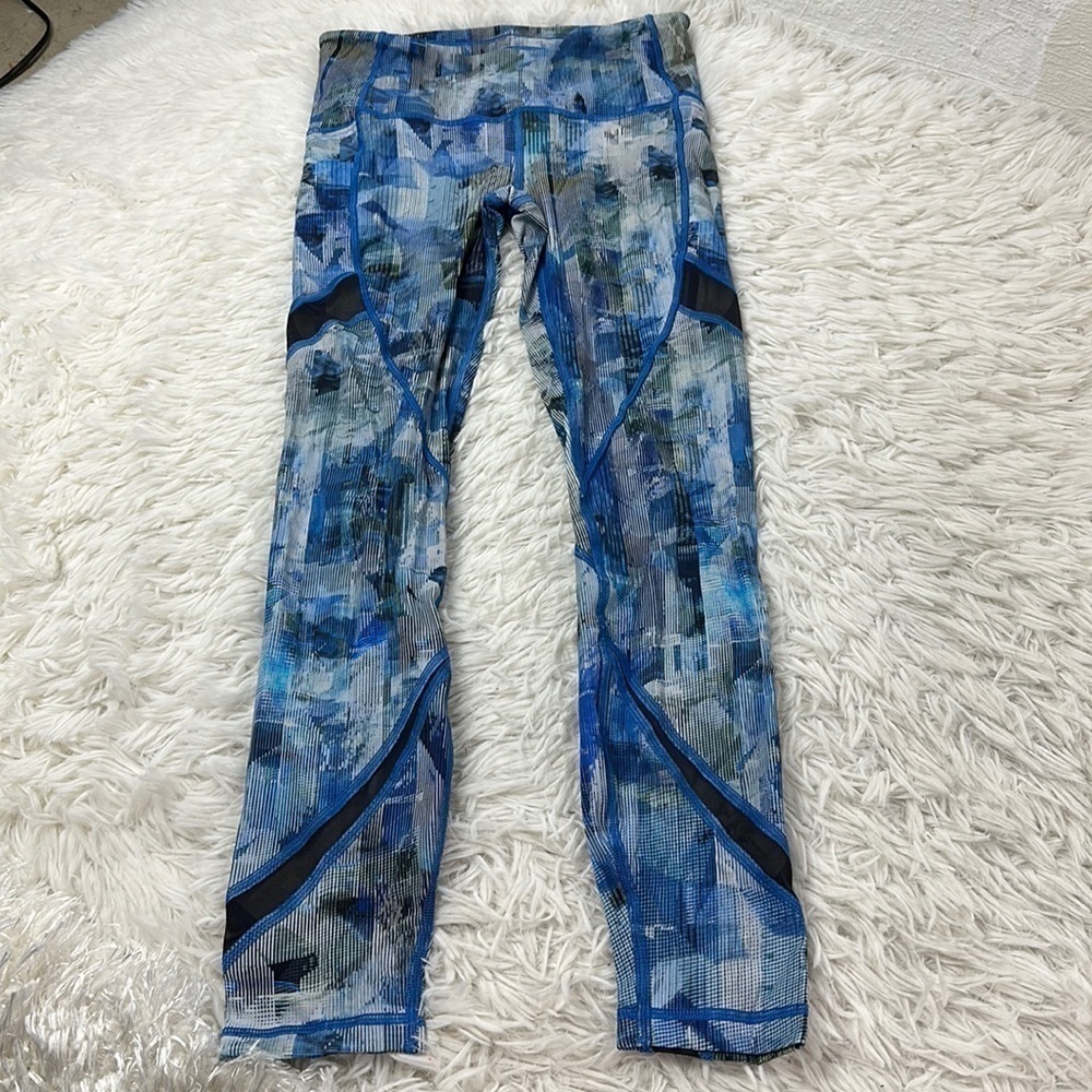 Lululemon On Pace Tight 7/8 *25" Sun Dazed Multi Blue / Super Dark